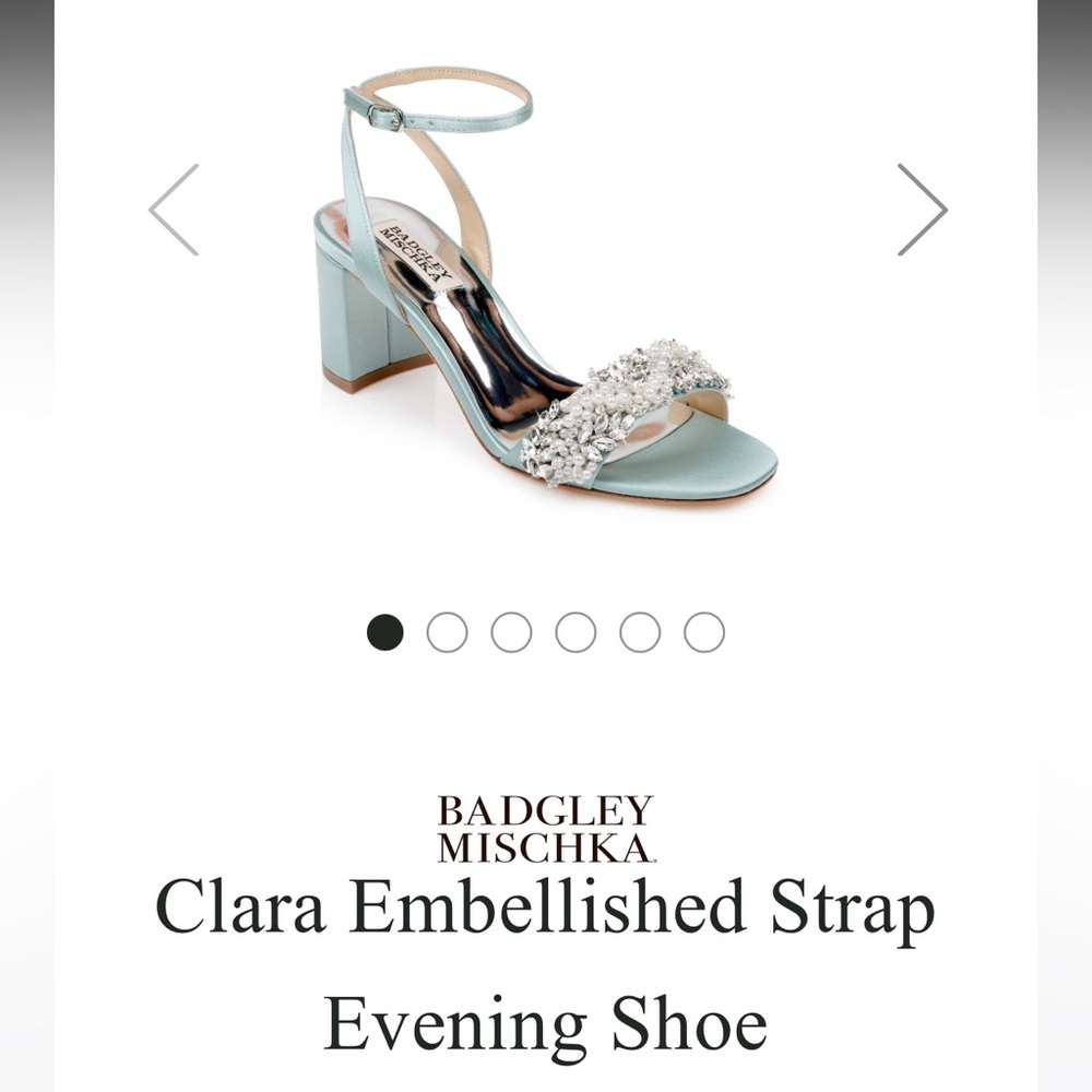 Badgley Mischka Clara Embellished Strap Evening Shoe